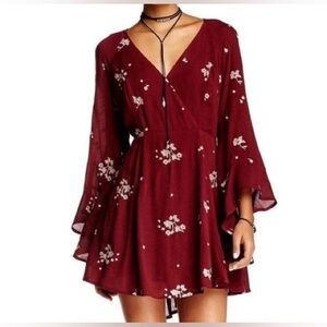 Free people jasmine embroidered kimono dress
